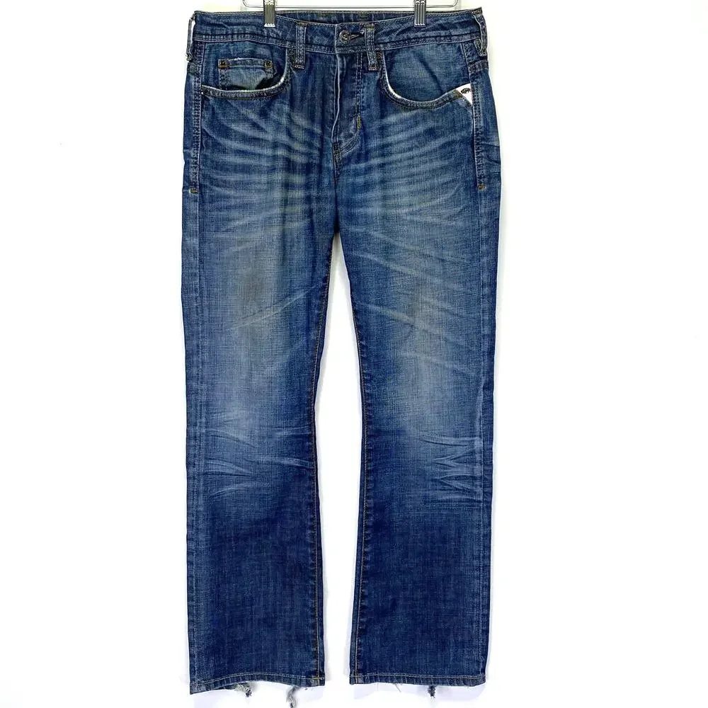 Buffalo David Bitton King Jeans Blue Denim Distressed Mens 31x30